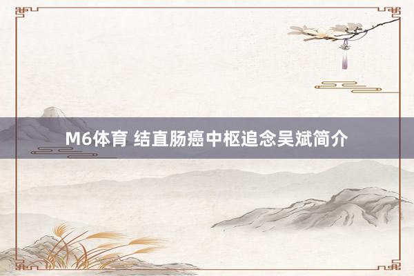 M6体育 结直肠癌中枢追念吴斌简介