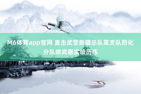 M6体育app官网 直击武警新疆总队某支队防化分队喷武器实喷历练