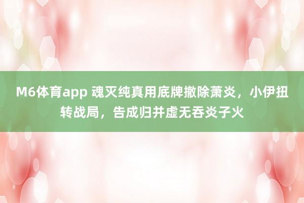 M6体育app 魂灭纯真用底牌撤除萧炎，小伊扭转战局，告成归并虚无吞炎子火