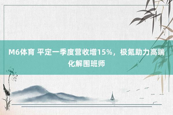 M6体育 平定一季度营收增15%，极氪助力高端化解围班师